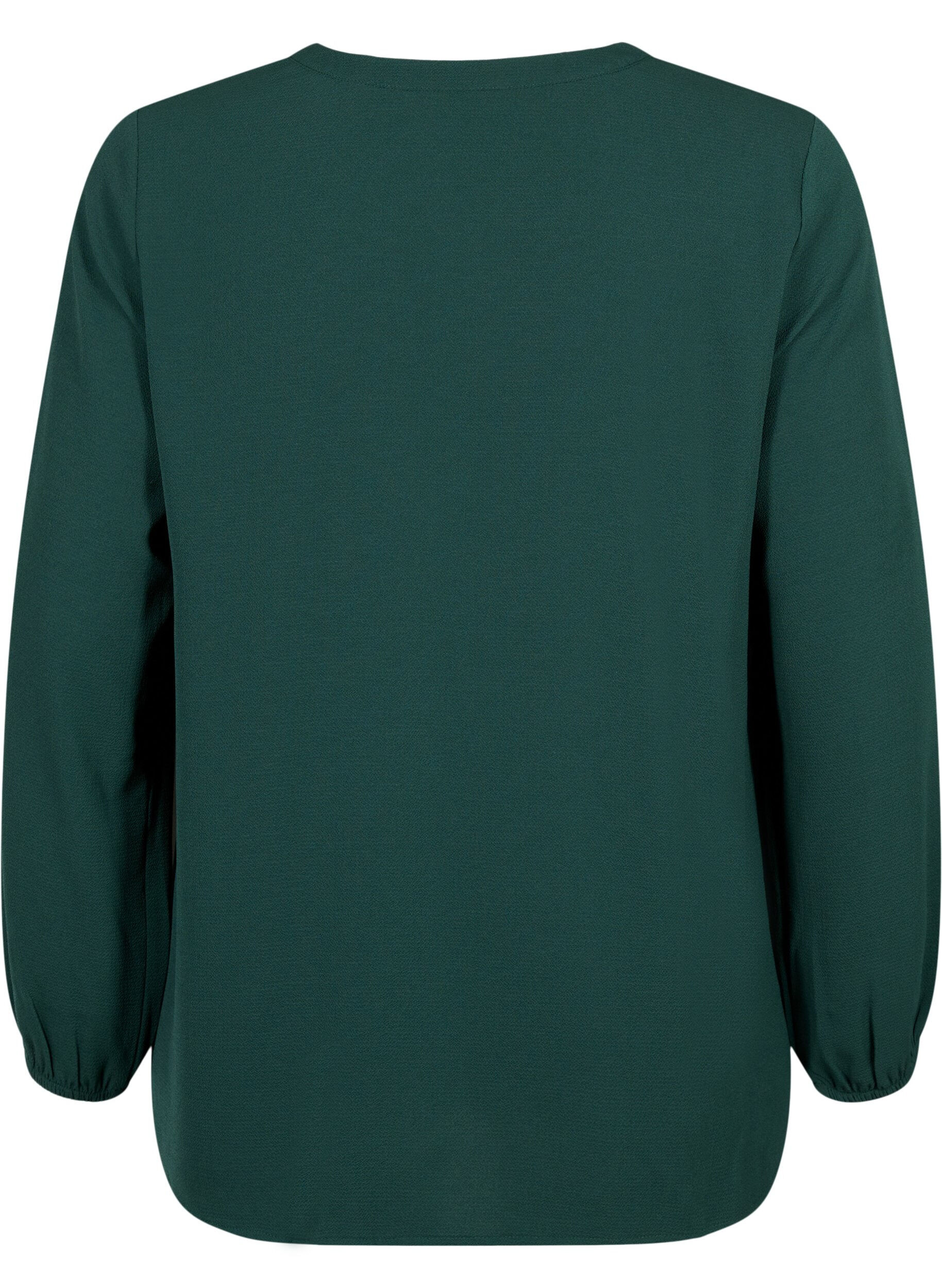 Zizzi Effen blouse met v-hals, Scarab, Packshot image number 1