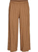 Wijde linnen en viscose broek, Bruin, Packshot image number 0