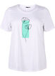 FLASH - T-shirt met motief, Bright White Flower, Packshot image number 0