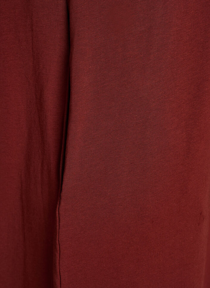 Midi T-shirt jurk met V-hals, 0426, Packshot image number 3