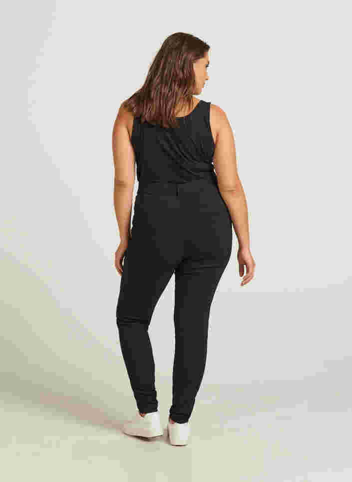 Slim fit broek met zakken, Black, Model image number 1
