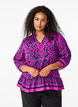 Blouse met print en 3/4 mouwen, Blauw, Model image number 0