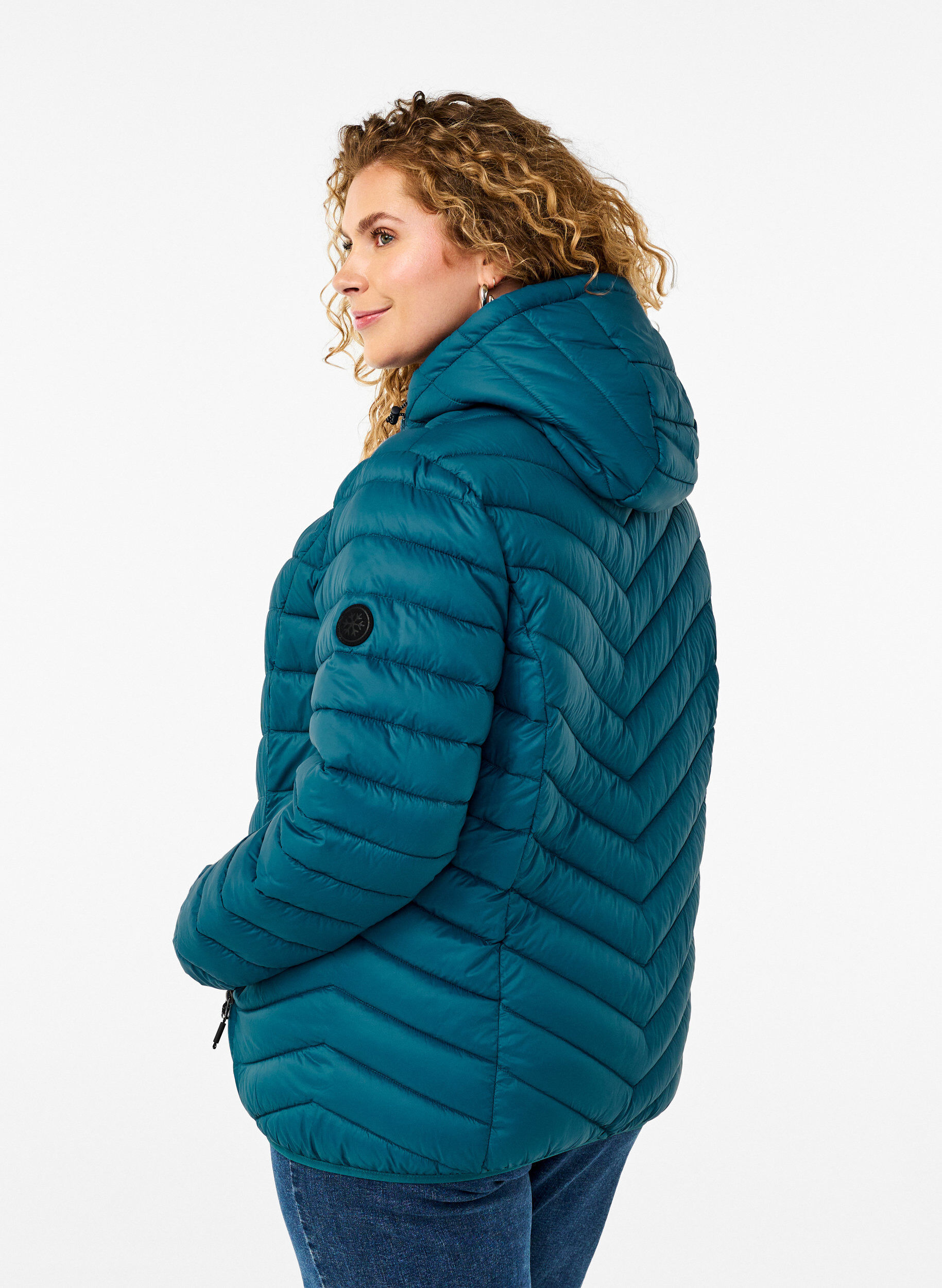 ZizziLichtgewicht jas met capuchon, Blauw, Model image number 2