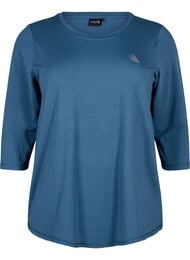 Training blouse met 3/4 mouwen, Blauw