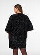 Korte rok met pailletten, Zwart, Model image number 2