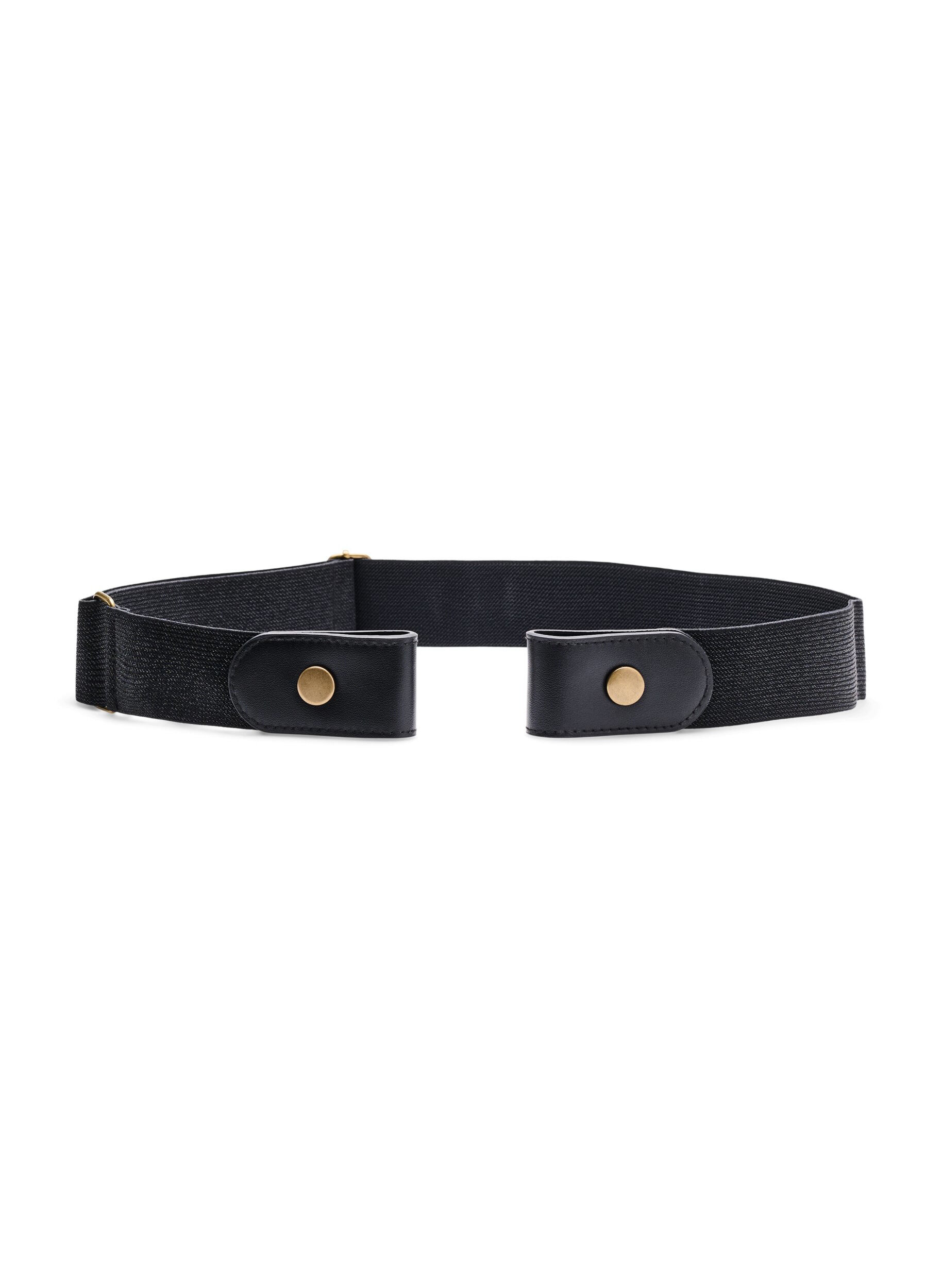 Zizzi Elastische riem met lurex, Black, Packshot image number 0