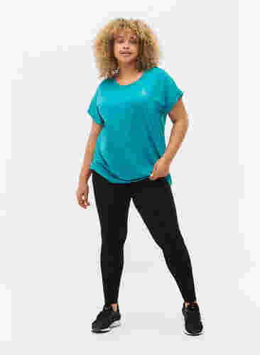 Trainings T-shirt met korte mouwen, Deep Peacock Blue, Model image number 2