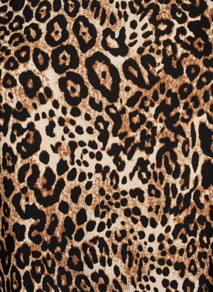 Viscose jurk met snijlijn, Bruin, Packshot image number 2