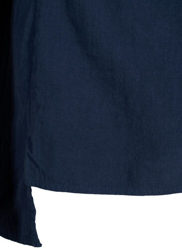 FLASH - Katoenen blouse met halflange mouwen, Navy Blazer, Packshot image number 3