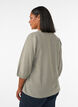 Blouse van viscose met patroon en 3/4-mouwen, Groen, Model image number 2