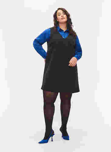 Gewatteerde Spencer jurk, Black, Model image number 2
