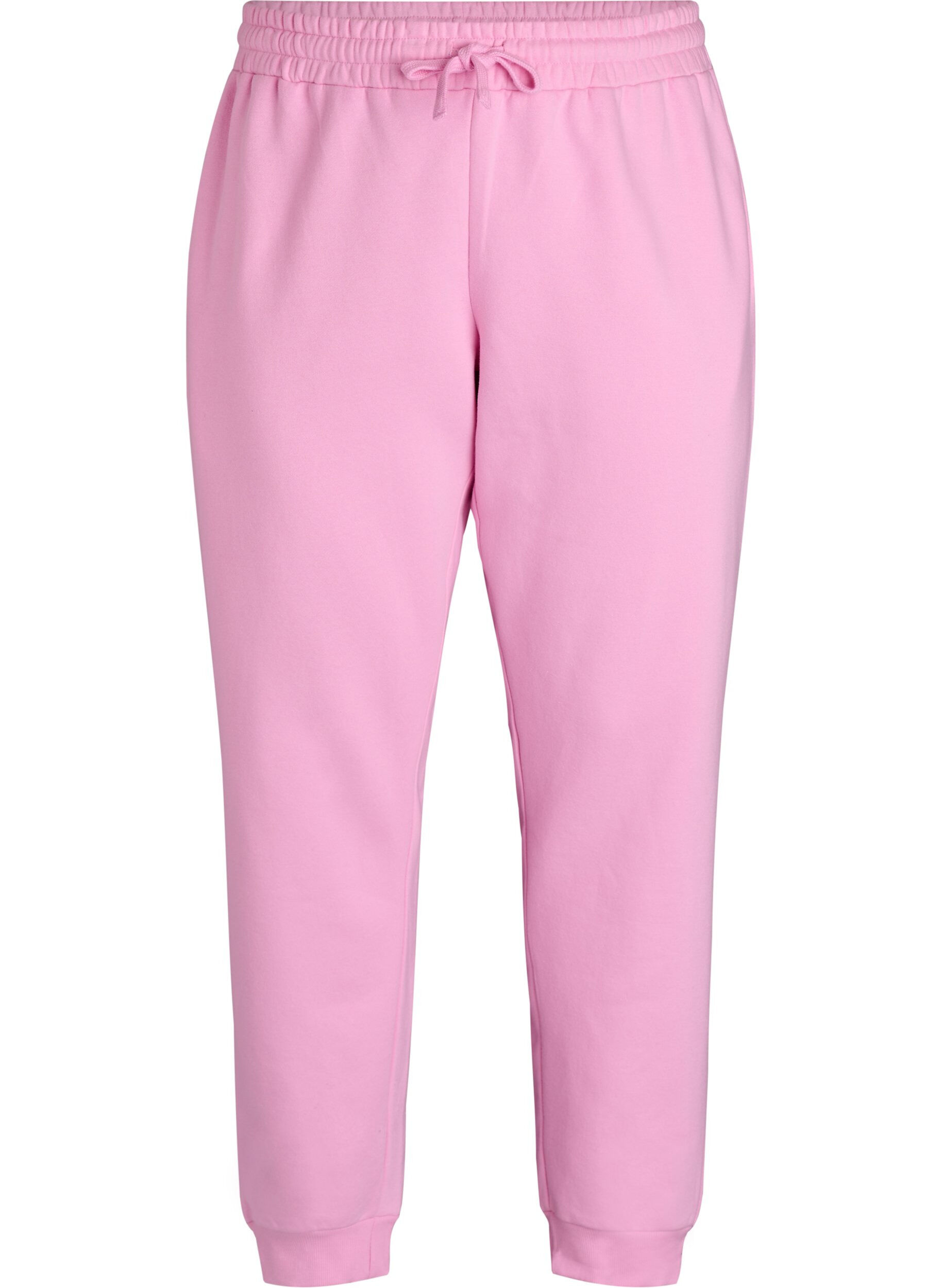 Zizzi Sweatpants met hoge taille, Roze, Packshot image number 0