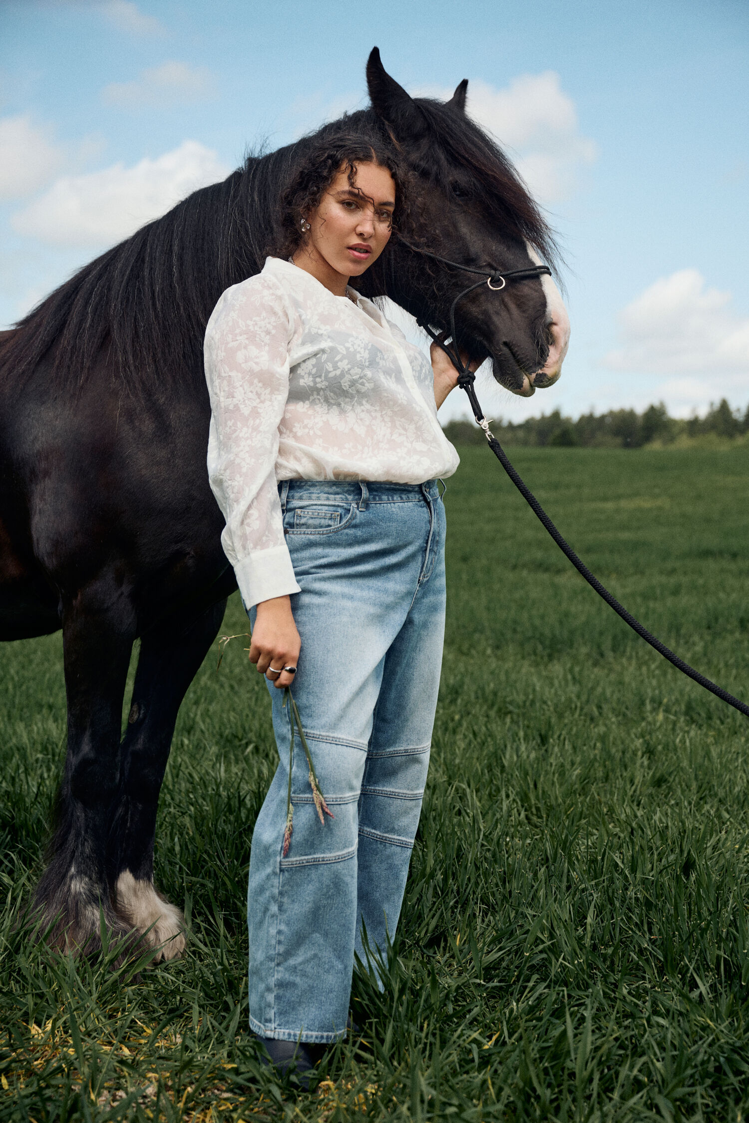 Zizzi Shirt met patroon, , Model