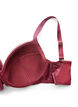 Voorgevormde beugel-bh met kant en U-rug, Rood, Packshot image number 3