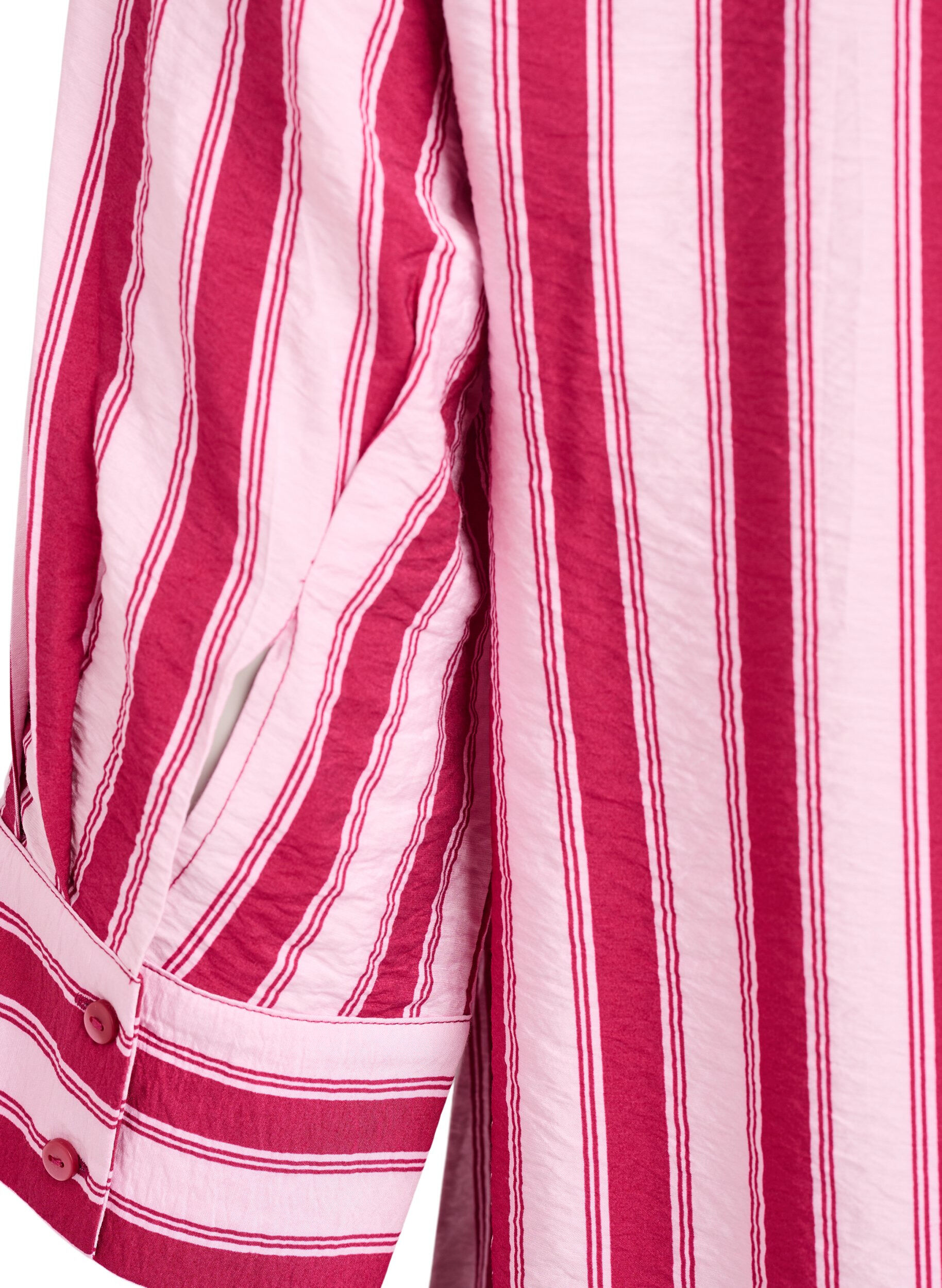 Zizzi Korte jurk met kraag en borstzak, Roze, Packshot image number 3