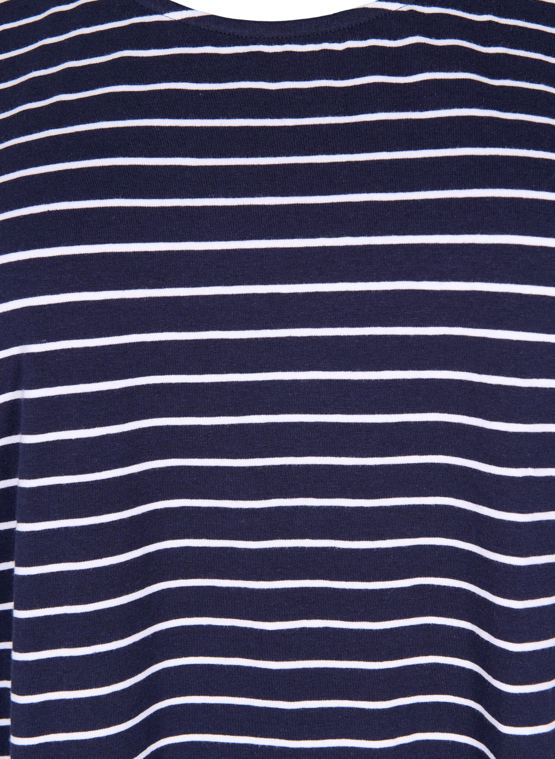 Zizzi 	 Katoenen t-shirt met strepen, Night Sky W. Stripe, Packshot image number 2
