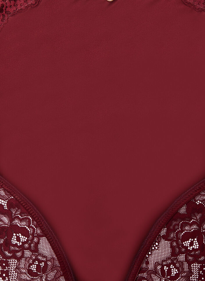 Panties met kant en een strikdetail aan de achterkant, Donker Bordeaux, Packshot image number 2