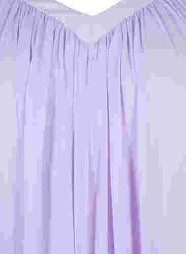 Losse jurk met korte mouwen, Purple Heather, Packshot image number 2