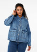 Denim overhemdjasje met zakken, Blue Denim, Model image number 0