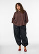 Shirt met ballonvorm en onzichtbare ritssluiting, Bruin, Model image number 1