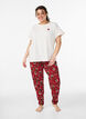 Katoenen pyjamabroek met print, Rood, Model image number 0