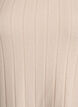 Jerseyblouse met vierkante hals en geribde textuur, Beige, Packshot image number 2