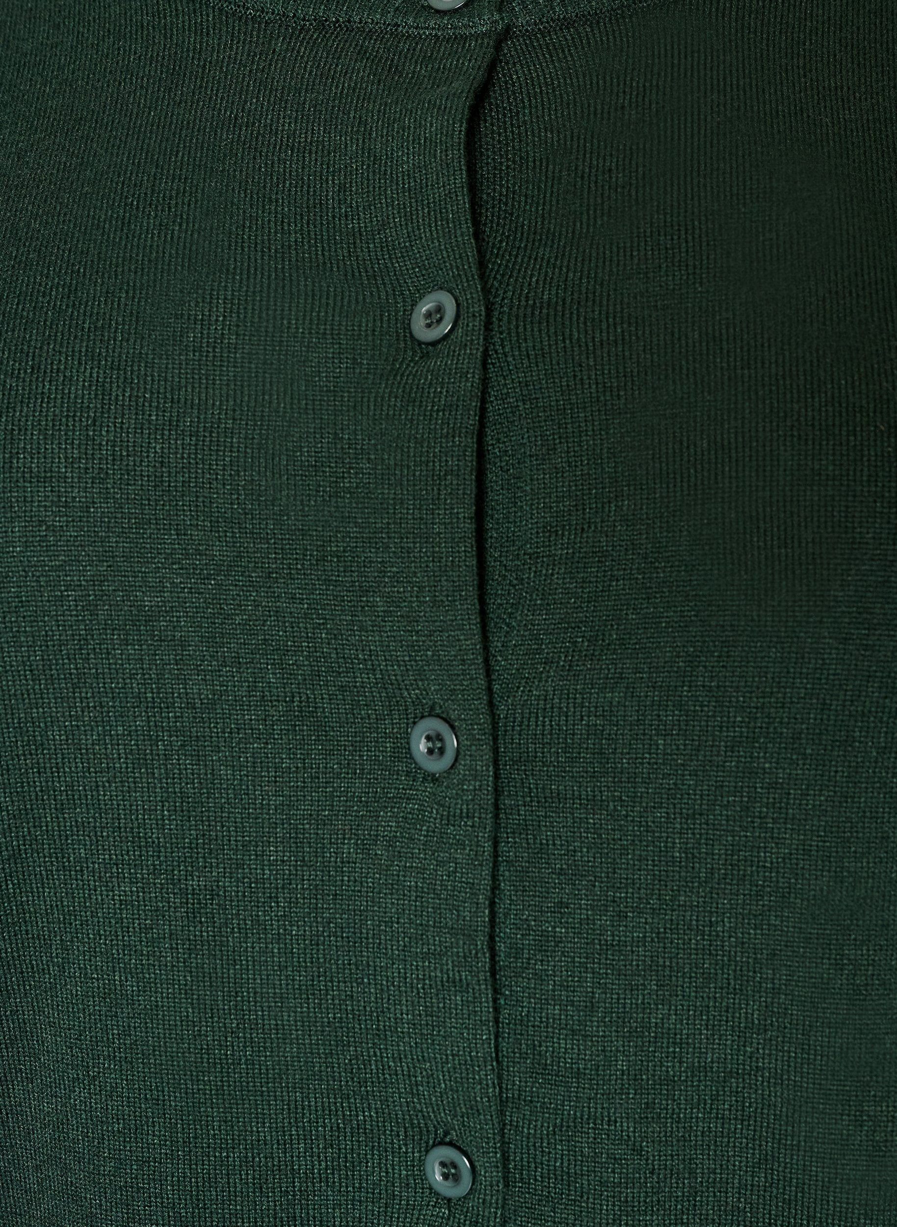 ZizziFijngebreide cardigan met ronde hals, Groen, Packshot image number 2