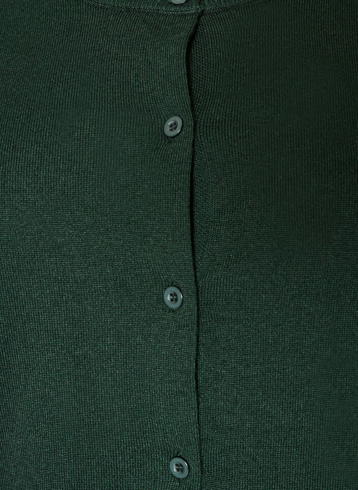 Fijngebreide cardigan met ronde hals, Groen, Packshot image number 2