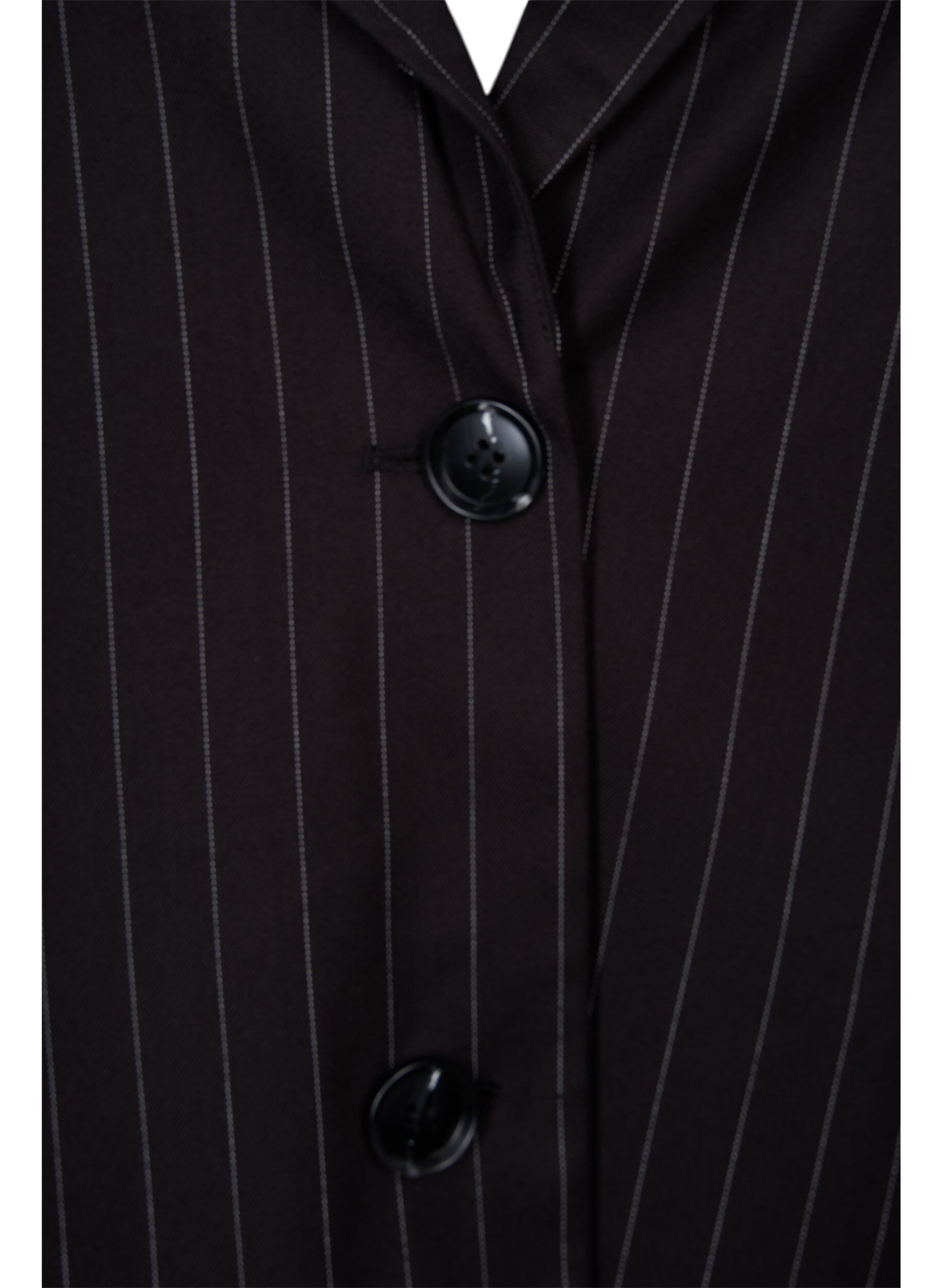 Zizzi Blazer met dunne streep, Black W. Pinstripe, Packshot image number 2