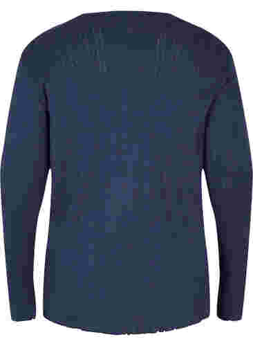 Nachthemd met lange mouwen in 100% katoen, Navy Blazer, Packshot image number 1