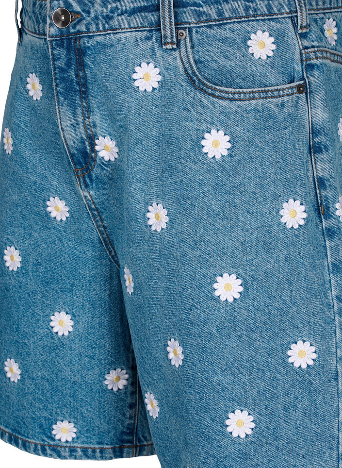 Mille korte broek met hoge taille en geborduurde bloemen, L.B. Flower, Packshot image number 2