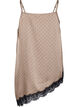 Top met bandjes en een kanten asymmetrische zoom, Beige, Packshot image number 1
