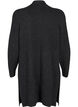 FLASH - Geribde cardigan met splitten, Dark Grey Melange, Packshot image number 1