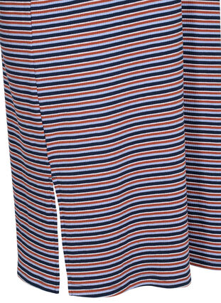 Gestreepte jurk met split, Mahogany/Navy Stripe, Packshot image number 3