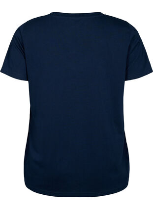 T-shirt met korte mouwen en v-hals, Navy Blazer, Packshot image number 1