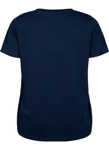 T-shirt met korte mouwen en v-hals, Navy Blazer, Packshot image number 1