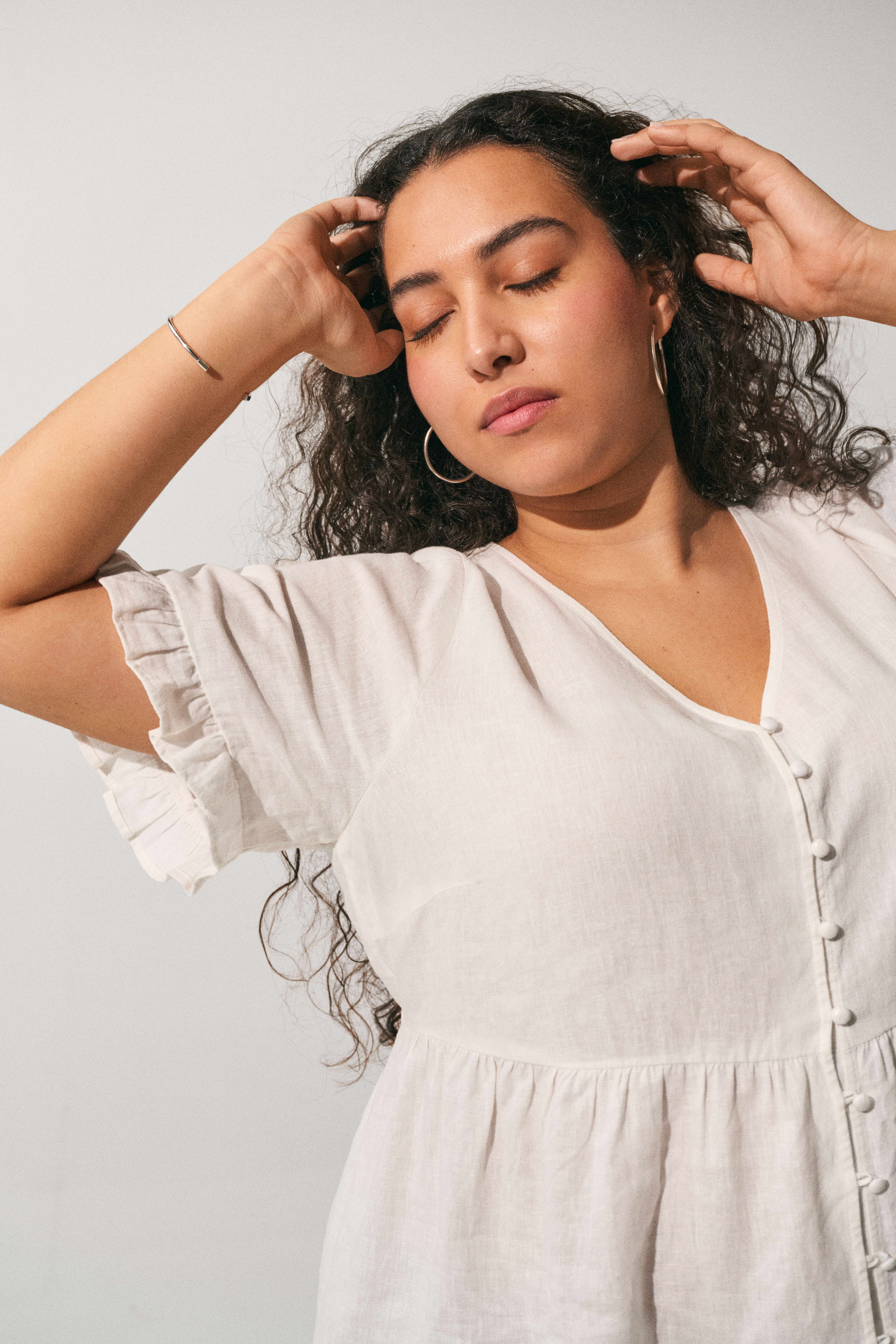 Zizzi Outfit van linnen en viscose, , Model