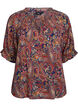 Blouse van viscose met paisley print en mouwen tot de elleboog, Blauw, Packshot image number 0