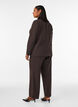 High-waist op maat gemaakte broek met geperste plooien, Bruin, Model image number 1