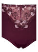 Microfiber slip met bloemenborduursel, Donker Bordeaux, Packshot image number 2