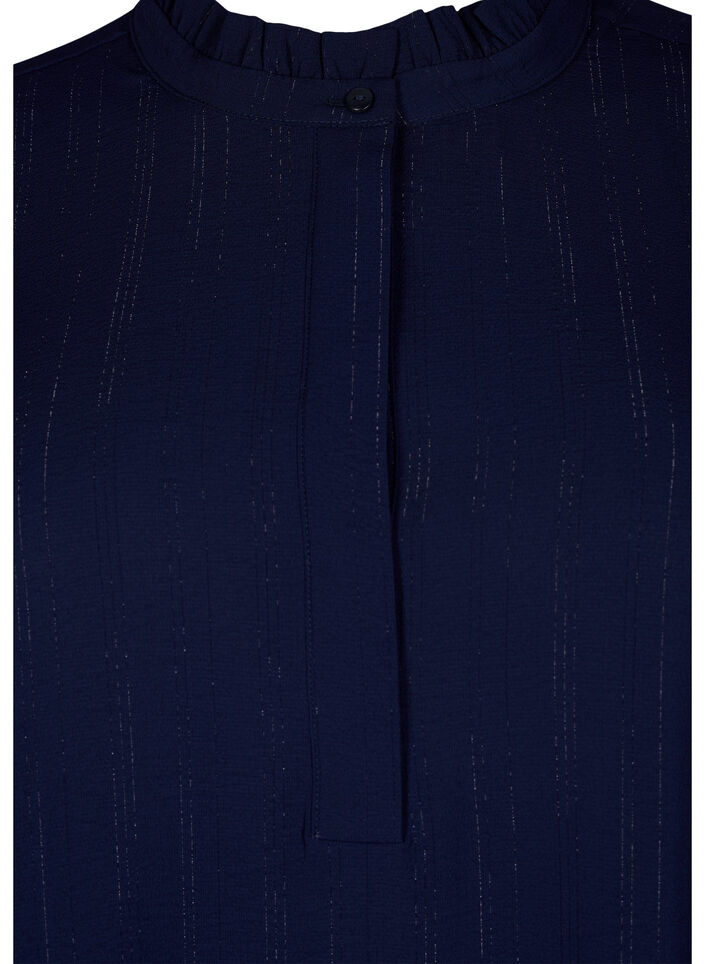 Kort jurkje met ruches en glitter, Blauw, Packshot image number 2