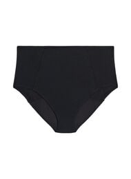High-waisted katoenen nachtelijke menstruatiepanties, Zwart