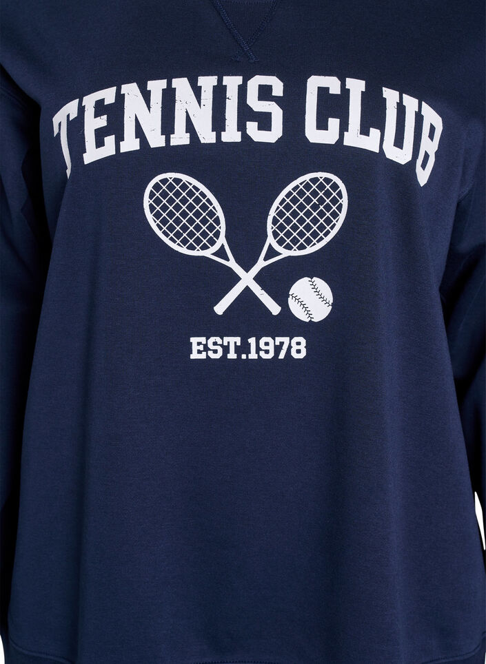 Sportief sweatshirt met print, Blauw, Packshot image number 2