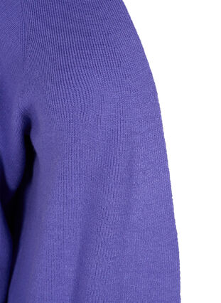 Lang gebreid vest met ballonmouwen, Purple Opulence, Packshot image number 2