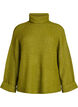 Gebreide top met col, Groen, Packshot image number 0