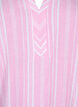 Gestreepte blouse in een mix van linnen en viscose, Roze, Packshot image number 2
