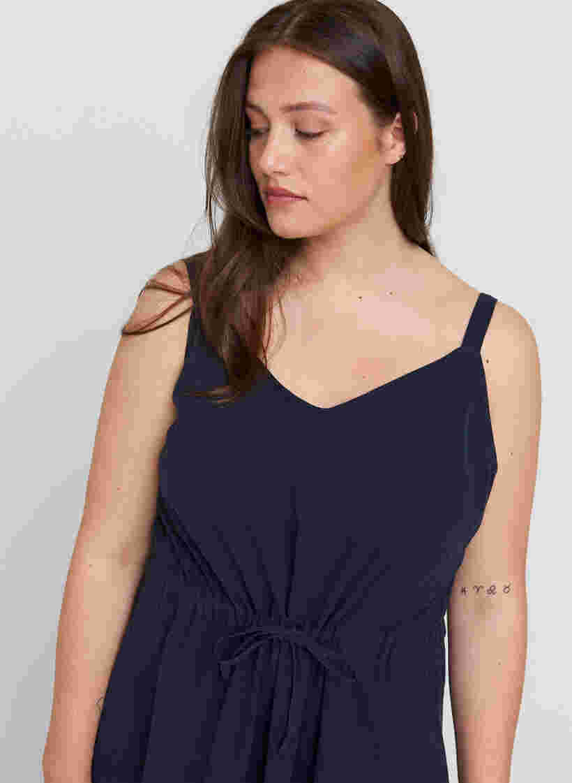 Maxi-jurk met smokwerk, Night Sky, Model image number 2