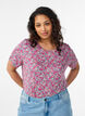 T-shirt met bloemenprint, Roze, Model image number 0