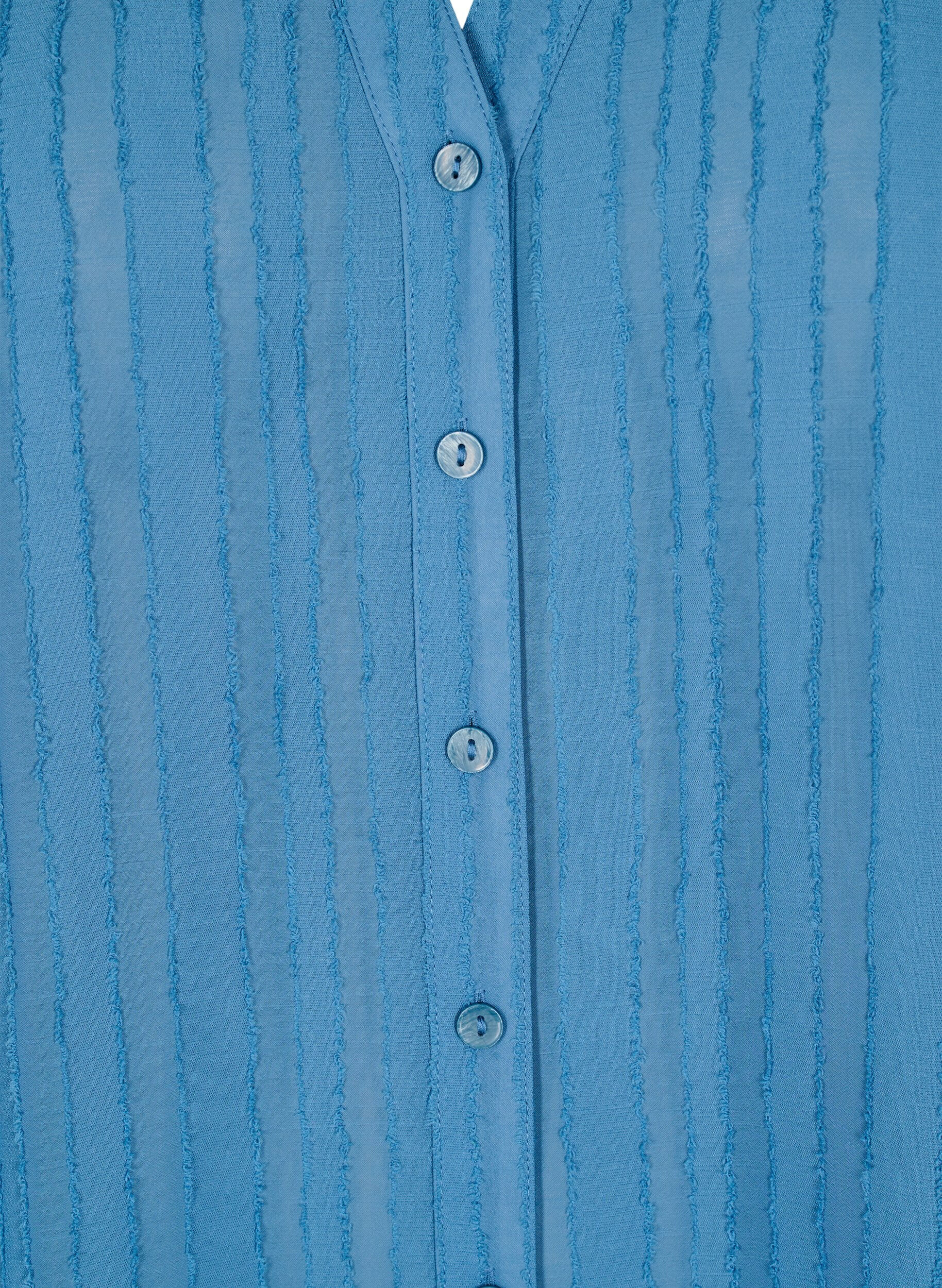 Zizzi Gestreepte blouse met transparante strepen, Blauw, Packshot image number 2