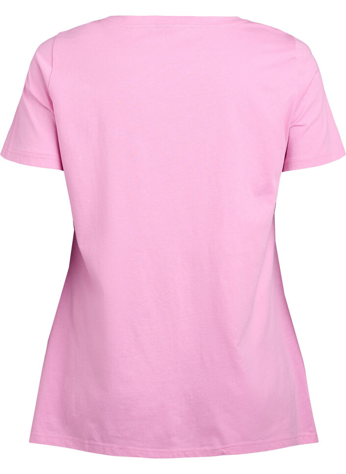 T-shirt met ronde hals en A-lijn vorm, Roze, Packshot image number 1